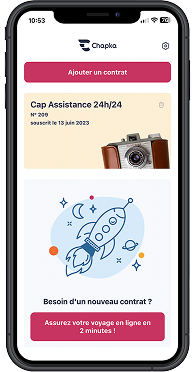 Capture d’écran de l’application mobile Chapka