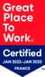 Certifié Great Place To Work 2021